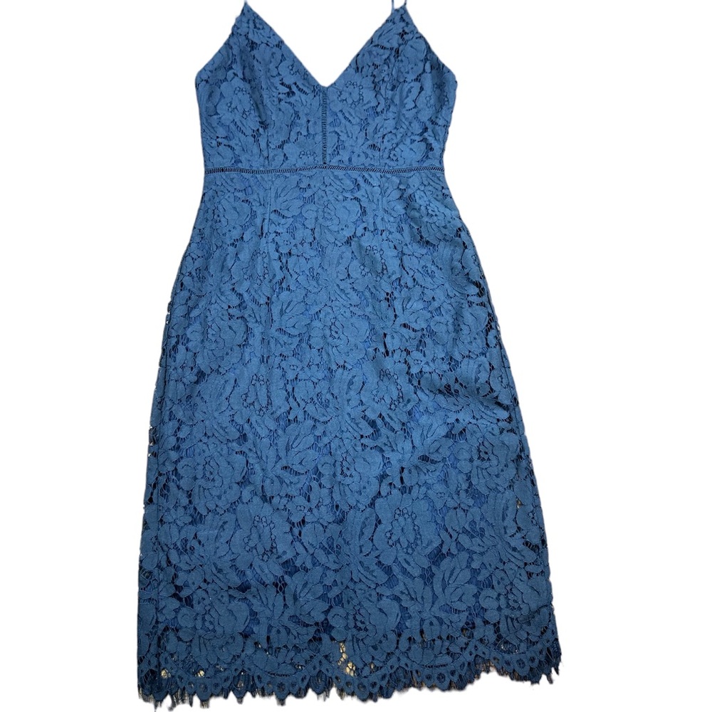 ASTR THE LABEL: Navy Blue Lattice Lace Mini Dress -Size Small - Picture 3 of 12